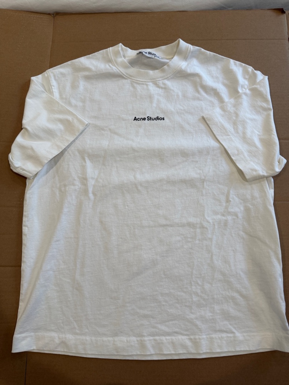 Acne Studios White Logo Crewneck T-Shirt